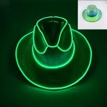 Neon Sparkly LED Light-Up Cowboy Hat Unisex Glowing Sequin Jazz Hat for Wedding Parties Concerts Nightclubs Props - Image 12