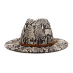 High Quality Bulk Sale Custom Wide Brim Leopard Felt Fedora Hat Cheetah Print - Image 38