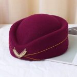 Woolen Stewardess Hat Vintage Ladies Beret Temperament Solid Color Women Caps for Dinner Stage Performance - Image 5
