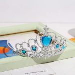THU-048 Frozen Birthday Party Supplies 2Pcs/Set Girls Princess Tiara Crown Magic Wand Kids Rhinestone - Image 8