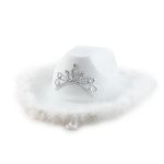 Rough Brim Felt Western Cowboy Flashing Sequins Pink Cowgirl Hat for Festival Halloween Christmas Party Cosplay Costume Hat - Image 5