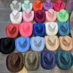 Men Women Solid Color Suede Velvet Trendy Cowboy Hats Vintage Minimalist Jazz Hat Traveling Gentleman Wide Suede Cowboy Hat
