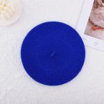 Women Girl French Artist Warm Wool Beanie Hat Cap Vintage Plain Beret Hats Solid Color Elegant Lady Winter Caps