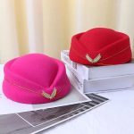 Woolen Stewardess Hat Vintage Ladies Beret Temperament Solid Color Women Caps for Dinner Stage Performance - Image 4