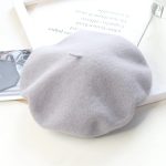 Berets-EA138 2022 Vintage Felt 100% Custom Wool  Embroidery Red Berets Girl Beret Caps for Women - Image 41