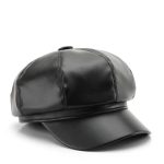 Autumn Winter Leather Women Hat Designer Ladies British Style Retro Casual Solid Color Fashion PU Women's Berets - Image 8