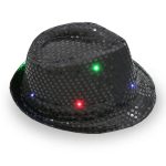 GLG641 Wholesale Merry Christmas Fedora Light up Led  Hat - Image 6