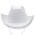 CJ-162 White Cowboy Hats Party Bride Party Cowgirl Hats Holiday Western Style Bridal Hat - Image 2