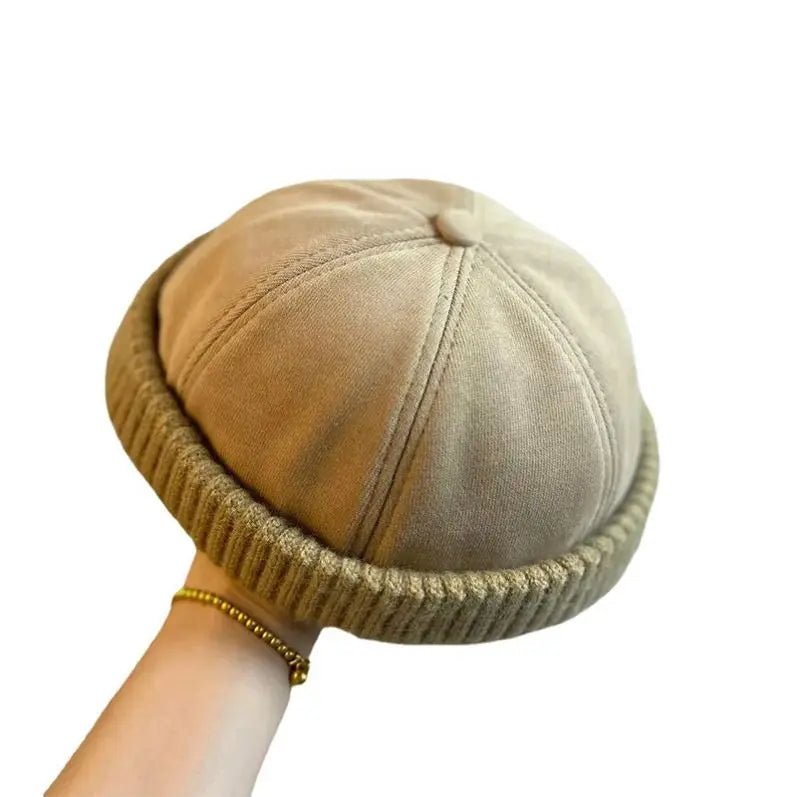 H7121bd97fed2453d8ed29f4b3dd8fde0C Landlord Sailor Cap Docker Hat for Unisex Brimless Breathable Hip Hop Beanie Hats Adjustable - Image 1