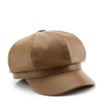 Autumn Winter Leather Women Hat Designer Ladies British Style Retro Casual Solid Color Fashion PU Women's Berets - Image 11