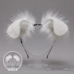 Cute Plush Dog Headbands Women Furry Animal Ears Hair Hoop Handmade Costume Cosplay Long Fur Headpiece Party Hairband - Image 4