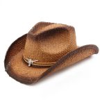Fashion High Quality Handmade Paper Straw Wholesale Wide Brim Cowboy Hat Bohemian Style Carved Sun Hats Sombreros - Image 3