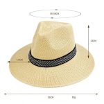 Spring Summer Shade Beach Hats Panama Straw Hat Outdoor  Wide Brim Shade Hat - Image 2