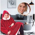 Wholesale Custom Adult Winter Hooded Wearable Oversized Hoodie Blanket  with  Embordiery Custom logo - Image 2