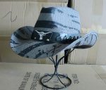 Men Paper Straw Cowboy Hat USA American Flag Painting Shapable Brim Sombreros Texas Western Cowboy Straw Hat - Image 17