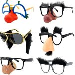 LU-1862 Wholesale Funny Disguise Novelty Clown Eyewear Eyes and Nose With Mustache Glasses for Halloween Costume Party Favors - Image 7