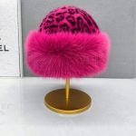 Autumn Winter Women's New Plush Leopard Mongolian Northeast Princess Ear Protection Fur Warm Beanie Hats - Image 5