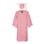 Shiny Fabric University Graduation Cap Gown Tassel College Grad Unisex Uniform Adults With 2024 Year Drop - Image 6