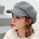 Autumn Solid Color Octagonal Newsboy Men and Women Casual Wool Winter Beret Ladies Painter Hat - Image 10