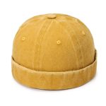 Washed Cap Without Brim Visorless Docker Hats Vintage Dstressed Brimless Baseball Caps With Custom logo - Image 8