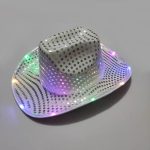 CEN-005 Sequin Light up Led Cowboy Hat Glow Club Party Hats for Bar Costume - Image 8