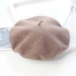 Berets-ea001 Wholesale Multicolor Fashion Design Female Faux Fur Beret Flat Cap, High Quality Adult Custom Beret Hats for Women - Image 38