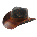 Men Paper Straw Cowboy Hat USA American Flag Painting Shapable Brim Sombreros Texas Western Cowboy Straw Hat - Image 8