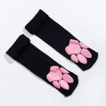 Hot Selling Cute Cat Paw Women's Cotton Socks Breathable 3D Sexy Lolita Knee High Stockings for Cosplay Festival Knitted Tube - Image 4