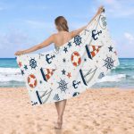 OEM Popular Boat Anchor Design Hawaii Summer Beach Swim Bath Towels Quick Drying Microfiber Beach Towel With Logo Custom Print - Image 4