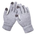 Women Men Warm Winter Touch Screen Gloves Stretch Knit Mittens Wool Full Finger Guantes Female Crochet Glove - Image 9