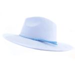 Wholesale High Quality Pink Wide Brim Women Hats Vegan Suede Fedora Hat Formal Dress Cap - Image 14