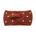Fashion Pearls Knitted Headband Women Cross Knotted Bands Autumn Winter Ear Warmer Protectors Wide Turban Hair Accessories - Image 30