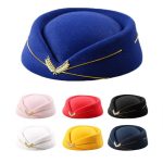 air Plane Flight Costume Custom Cosplay Career Stewardess Etiquette Hostess Attendant Beret Hat - Image 2