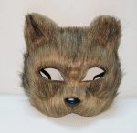 LU-1999 DIY Little Fox  Masquerade Animal  Mask Cross Border White Pure Color Wool Material Bear Masks - Image 3