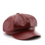 Autumn Winter Leather Women Hat Designer Ladies British Style Retro Casual Solid Color Fashion PU Women's Berets - Image 6