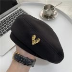Korean Version New love Beret Women's Japanese Autumn and Winter Fashion Versatile  Trend Warm 100% Polyester Woolen Artist Hat - Image 8