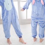 2024 High Quality Cosplay Flannel Blue Pink Pajamas Cute Onesie Parent-Child Sleepwear - Image 7