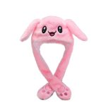LED Light 3D Embroidered Rabbit Ears Winter Hat Waterproof Plush Airbag Magnet Cap with Soft Fruit Bows Pattern Woven Beanies - Image 9