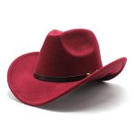 Custom Hot Sale New Fashion High Quality With Belt Hat Vintage Multi Colors Felt Cowboy Hats Women Man - Image 11
