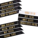 12 Pcs Bachelorette Party Sashes- Bride to Be Sash and Bride Tribe Sashes Black - Image 2