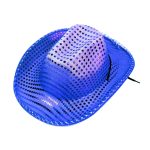 LED Light up Cowboy Hat Halloween Christmas Festival Flashing Sequin Party Hats Cosplay Costume for Carnival Mardi Gras - Image 10