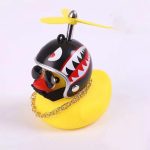 Rubber Duck Car Bicycle Decorations Small Yellow Duck Car Accessories Duck Light With Horn - Image 3