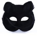 LU-1999 DIY Little Fox  Masquerade Animal  Mask Cross Border White Pure Color Wool Material Bear Masks - Image 4