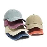 Wholesale Blank Washed Unstructured Low Profile Dad Hat Custom Logo Cotton Plain Strapback Vintage Baseball Cap - Image 5