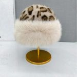 Autumn Winter Women's New Plush Leopard Mongolian Northeast Princess Ear Protection Fur Warm Beanie Hats - Image 10