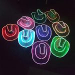 LT-12 Custom Unisex PINK Led Jazz Light up SEQUIN Cowgirl Cowboy Hat Wholesale White Western Women Men Party HAT - Image 5