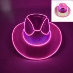 Neon Sparkly LED Light-Up Cowboy Hat Unisex Glowing Sequin Jazz Hat for Wedding Parties Concerts Nightclubs Props - Image 7