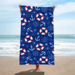 OEM Popular Boat Anchor Design Hawaii Summer Beach Swim Bath Towels Quick Drying Microfiber Beach Towel With Logo Custom Print - Image 23
