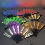 Foldable Hand Fan With Led Light Glowing Fluorescent Discoloration Fan for Night Performance Dj Bar Club Room Party Decoration - Image 2