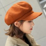Autumn Solid Color Octagonal Newsboy Men and Women Casual Wool Winter Beret Ladies Painter Hat - Image 3